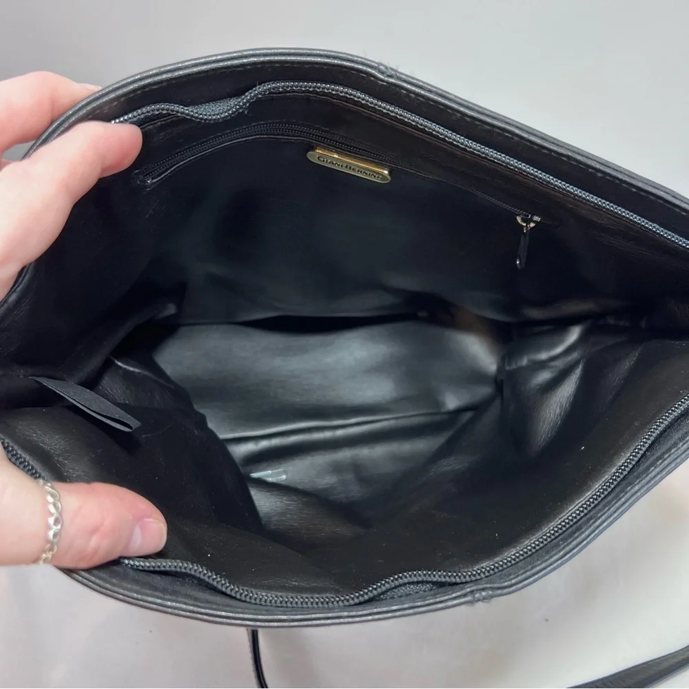 Giani Bernini black genuine leather hobo bag purse
